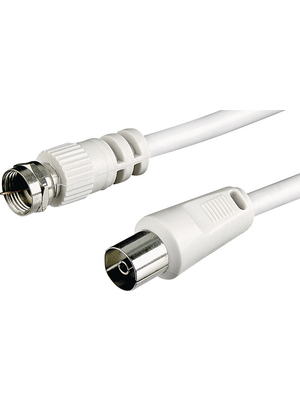 Wentronic - AKFC 500W - Satellite cable 5.00 m F-Plug / IEC-Socket, AKFC 500W, Wentronic