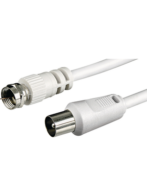 Wentronic - AKFT 500 - Satellite cable 5.00 m F-Plug / IEC-Plug, AKFT 500, Wentronic