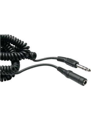 Wentronic - AVK 116-500 - Extension cable audio stereo 6.3 mm 5.00 m black, AVK 116-500, Wentronic