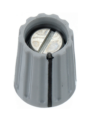 Elma - 021-2110 - Rotary knob 10 mm light grey black indication line, 021-2110, Elma