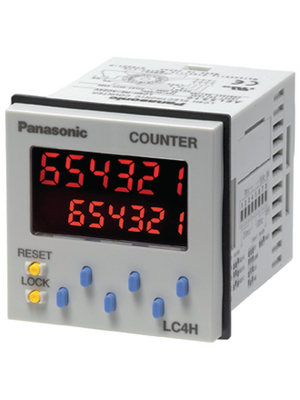 Panasonic - LC4HR6240ACJ - Present counter 6-digit LED 30 Hz / 5 kHz Contact 100...240 VAC, LC4HR6240ACJ, Panasonic