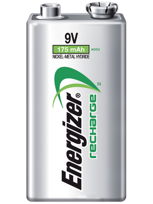 Energizer - 9V HR 22 - NiMH rechargeable battery HR22/E-Block 8.4 V 175 mAh, 9V HR 22, Energizer