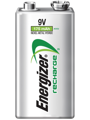 Energizer - POWERPLUS 9V 175MAH - NiMH rechargeable battery HR22/E-Block 8.4 V 175 mAh, POWERPLUS 9V 175MAH, Energizer