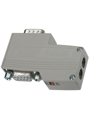 Erni - 144536 - D-Sub field bus connector D-SUB Connector, 9-Pin / D-sub Socket 9-Pole as per the bus specifications, 12 Mbit/s 4.5...8 mm N/A, 144536, Erni