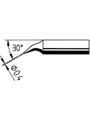 Ersa - 842 ID/SB - Soldering tip Pencil-point, angled, 842 ID/SB, Ersa