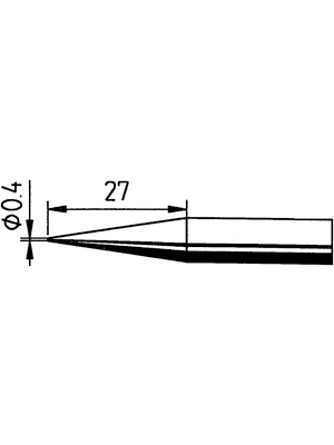 Ersa - 842UDLF - Soldering tip Pencil-point, extra long, 842UDLF, Ersa