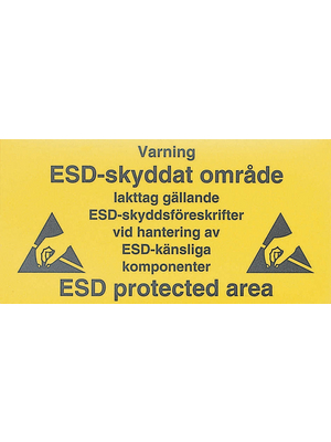 Setiket - 7413 - ESD warning sign, 300x150mm, 7413, Setiket