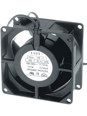Etri - 126-LF-0181-000 - Axial fan AC 80 x 80 x 38 mm 54 m3/h 230 VAC 12 W, 126-LF-0181-000, Etri