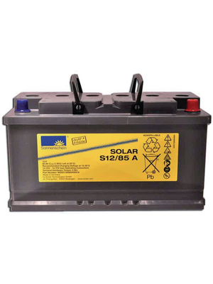 Exide - S12/85 A - Lead-acid battery 12 V 85 Ah, S12/85 A, Exide