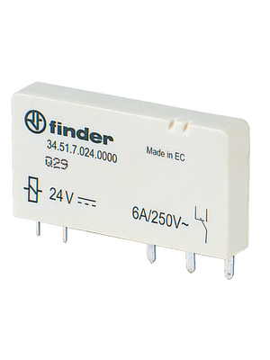 Finder - 34.51.7.005.4010 - PCB power relay 5 VDC 170 mW, 34.51.7.005.4010, Finder