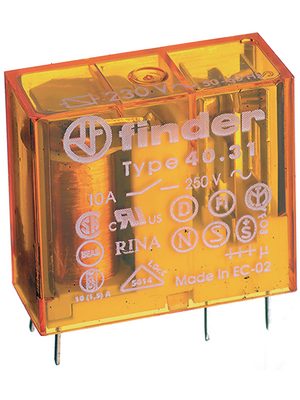 Finder - 40.31.9.006.0000 - PCB power relay 6 VDC 650 mW, 40.31.9.006.0000, Finder
