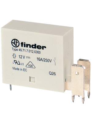 Finder - 45.71.7.006.1310 - PCB power relay 6 VDC 100 Ohm, 45.71.7.006.1310, Finder