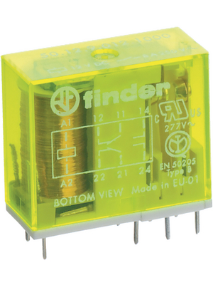 Finder - 50.12.9.012.4000 - PCB protection relay,  12 VDC, 700 mW, 50.12.9.012.4000, Finder