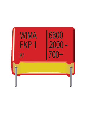 Wima - FKP1T001004B00KSSD - Capacitor, radial 100 pF 10% 1600 VDC / 650 VAC, FKP1T001004B00KSSD, Wima