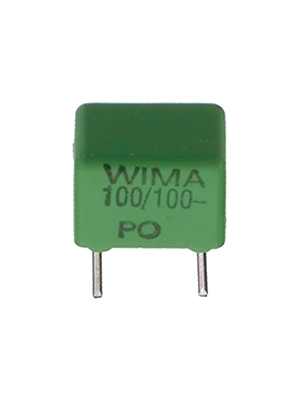 Wima - FKP2J001001D00KSSD - Capacitor, radial 100 pF 10% 630 VDC / 250 VAC, FKP2J001001D00KSSD, Wima