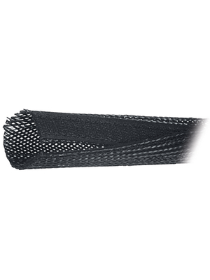 Thomas&Betts - S500PWL-0 - Braided cable sleeving with hook and loop 11...14 mm black, S500PWL-0, Thomas&Betts