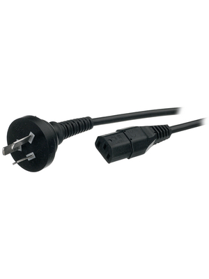 Feller AT - 6900-822.60 - Apparatus cable 3-pole with plug China China Male (PRC/3) IEC-320-C13 2.50 m, 6900-822.60, Feller AT