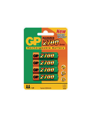 GP Batteries - 270AAHC-U4/AA - NiMH rechargeable battery HR6/AA 1.2 V 2600 mAh, 270AAHC-U4/AA, GP Batteries