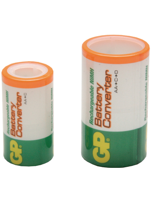 GP Batteries - C/D Converter  GPSHBCCD-2U2 - Battery Adapter R6-R14/R20 PU=Pack of 2 pieces, C/D Converter  GPSHBCCD-2U2, GP Batteries