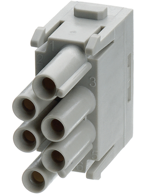 HARTING - 09 14 006 3141 - Connector, Module Han E protected, Female, Pole no.6, Crimp Connection, 09 14 006 3141, HARTING