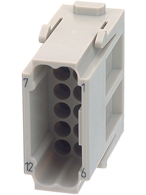 HARTING - 09 14 012 3001 - Connector, Male, Pole no.12, Crimp Connection, 09 14 012 3001, HARTING