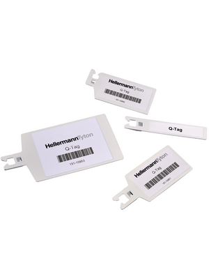 HellermannTyton - QT7016R - Cable tie tag white 100 mm x 18 mm, 151-10950, QT7016R, HellermannTyton