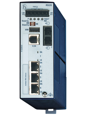 Belden Hirschmann - RS20-0400M2T1SDAE - Industrial Ethernet Switch 3x 10/100 RJ45 / 1x SC (multi-mode), RS20-0400M2T1SDAE, Belden Hirschmann