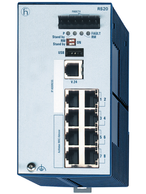 Belden Hirschmann - RS20-0800T1T1SDAE - Industrial Ethernet Switch 8x 10/100 RJ45, RS20-0800T1T1SDAE, Belden Hirschmann