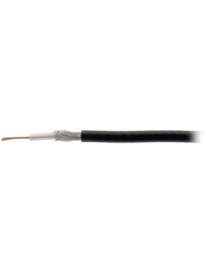Huber+Suhner - RG-174/U - Coaxial cable   1 x0.48 mm Steel wire strand copper-plated (StCu) black, RG-174/U, Huber+Suhner