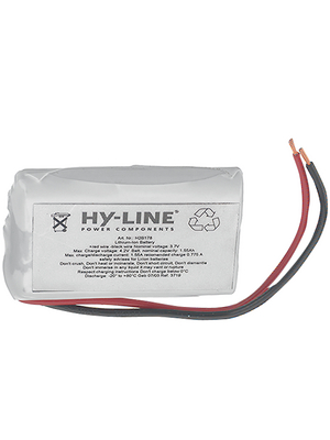 Hy-Line - H2B178 - Li-Ion-Battery 3.7 V 1880 mAh, H2B178, Hy-Line