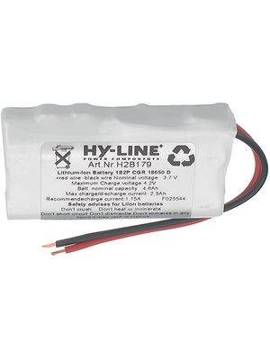Hy-Line - H2B179 - Li-Ion-Battery 3.7 V 4600 mAh, H2B179, Hy-Line