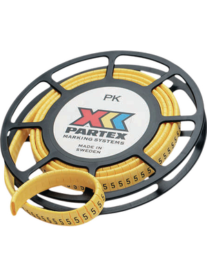 Partex - PK-20004SV40.0 - Cable markers, '0' 4 mm yellow, PK-20004SV40.0, Partex