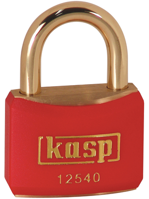 Kasp - K12440BREDD - Brass lock, red 40 mm, K12440BREDD, Kasp