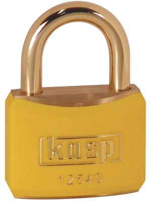 Kasp - K12440BYELD - Brass lock, yellow 40 mm, K12440BYELD, Kasp