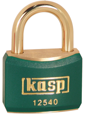 Kasp - K12440GRED - Brass lock, green 40 mm, K12440GRED, Kasp