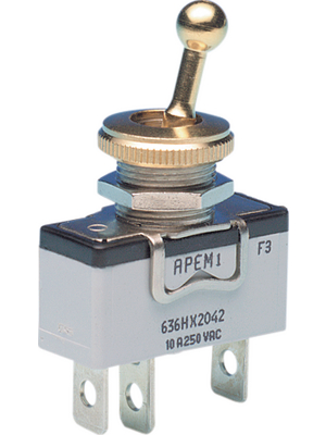 Apem - 636H/2X2042 - Industrial toggle switch on-on 1P, 636H/2X2042, Apem