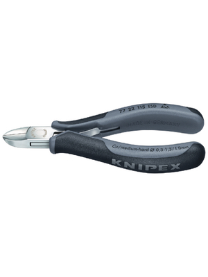 Knipex - 77 22 115 ESD - Side-cutting pliers without bevel, 77 22 115 ESD, Knipex
