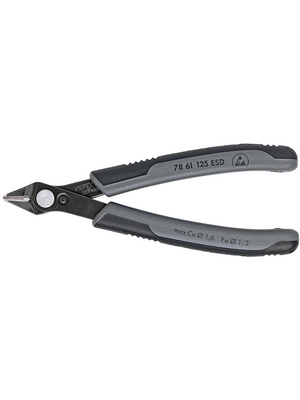 Knipex - 78 61 125 ESD - Electronic Side Cutter with bevel, 78 61 125 ESD, Knipex