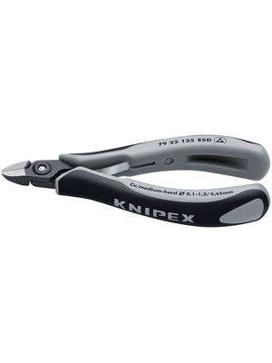 Knipex - 79 22 125 ESD - Side-cutting pliers without bevel, 79 22 125 ESD, Knipex