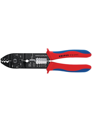 Knipex - 97 21 215 C - Crimping pliers For non-insulated terminals and plug connectors 222 g 0.5...2.5 mm2, 97 21 215 C, Knipex