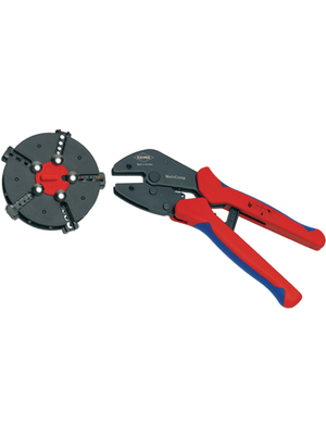 Knipex - 97 33 02 - Crimping pliers with magazine changer Plug connectors, cable lugs, wire end ferrules and butt connectors 0.5...6 mm2, 97 33 02, Knipex