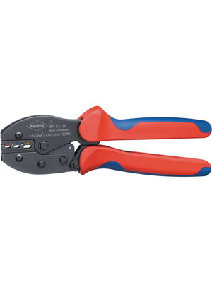 Knipex - 97 52 36 SB - Crimping pliers insulated lugs and connectors 0.5...6 mm2, 97 52 36 SB, Knipex