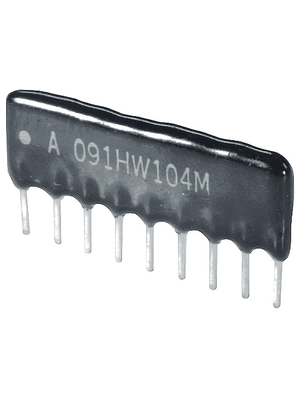 Hosonic - 9C8-102M50X - 8 Capacitor array SIL-9 1.0 nF 50 VDC, 9C8-102M50X, Hosonic