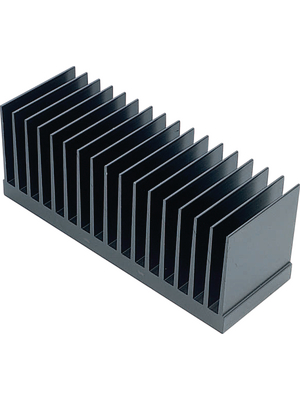 Austerlitz Electronic - KS216-1000E - Heat sink 1000 mm 0.4 K/W  @ L=100 mm black anodised, KS216-1000E, Austerlitz Electronic
