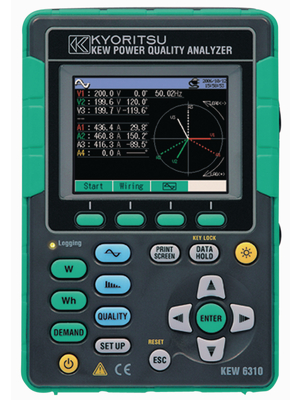 Kyoritsu - KEW6310 FLEX - 3-phase mains analyser 3,000 A, KEW6310 FLEX, Kyoritsu