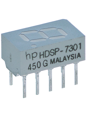 Broadcom - HDSP-7501-CD000 - 7-segment LED-display red 7.62 mm THT, HDSP-7501-CD000, Broadcom