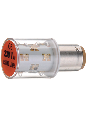 Oshino Lamps - OD-G01SM12B15-24 - LED indicator lamp, BA15d, 24...28 VAC, OD-G01SM12B15-24, Oshino Lamps