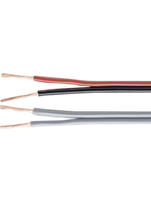 NKT Cables - SKUB 2X0,75 MM2 RED/BLACK - Stranded wire, 0.75 mm2, black/red Copper bare PVC, SKUB 2X0,75 MM2 RED/BLACK, NKT Cables