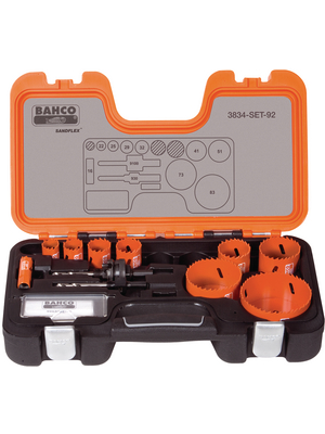 Bahco - 3834-SET-92 - 11-piece hole saw set, 3834-SET-92, Bahco