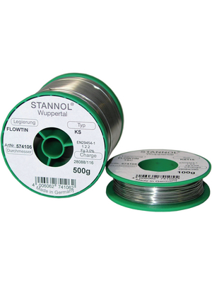 Stannol - KS115, 574013 - Solder wire Sn99/Cu1 500 g 1.5 mm, KS115, 574013, Stannol